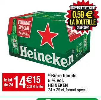 Cora x Carrefour Heineken bière blonde 5 % vol offre