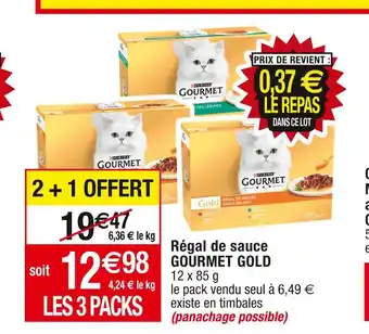 Cora x Carrefour Purina régal de sauce gourmet gold offre