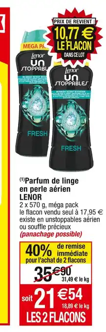 Cora x Carrefour Lenor (1)parfum de linge en perle aérien offre