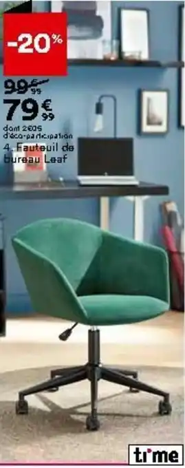 BUT Fauteuil de bureau Leaf offre