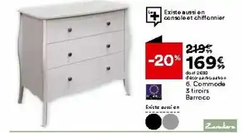 BUT Commode 3 tiroirs Barroco offre