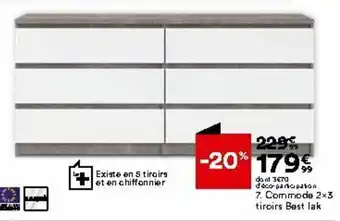 BUT Commode 2x3 tiroirs Best lak offre
