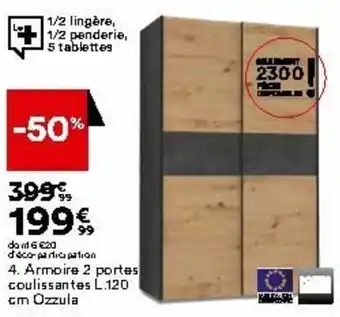 BUT Armoire 2 portes coulissantes offre