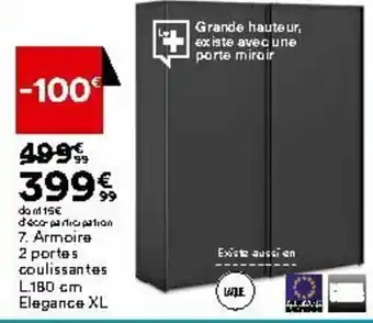 BUT Armoire 2 portes coulissantes offre