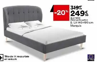 Lit 140x190 cm Marquis