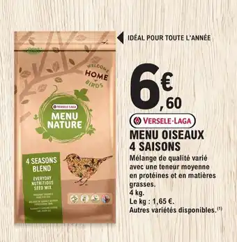 E.Leclerc MENU OISEAUX 4 SAISONS offre