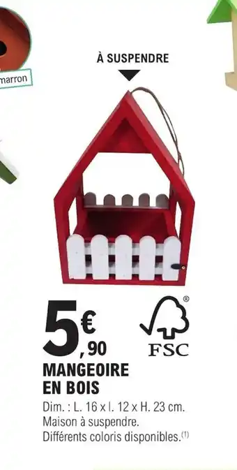 E.Leclerc MANGEOIRE EN BOIS offre