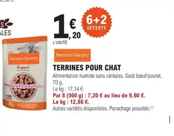 E.Leclerc TERRINES POUR CHAT offre