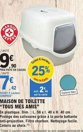 E.Leclerc MAISON DE TOILETTE TOUS MES AMIS" offre