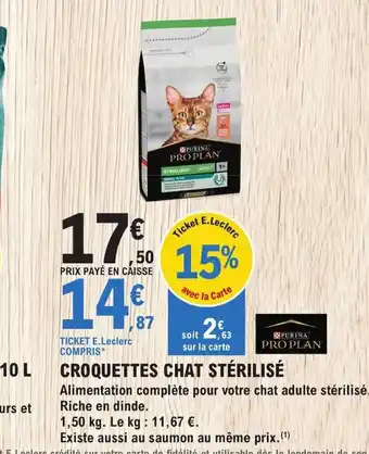 E.Leclerc CROQUETTES CHAT STÉRILISÉ offre