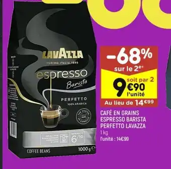 Leader Price CAFÉ EN GRAINS ESPRESSO BARISTA PERFETTO LAVAZZA offre