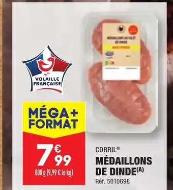 ALDI MÉDAILLONS DE DINDE offre