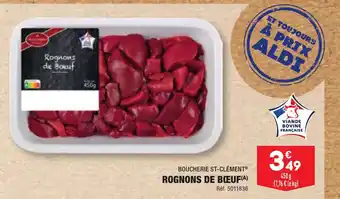 ALDI ROGNONS DE BŒUF offre