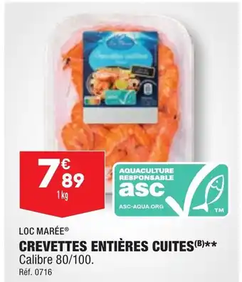 ALDI CREVETTES ENTIÈRES CUITES offre