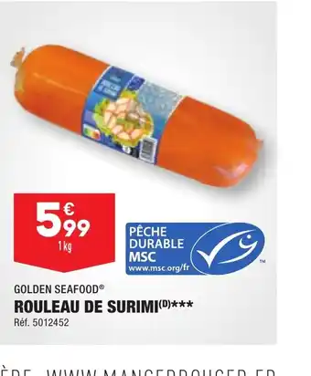 ALDI ROULEAU DE SURIMI offre
