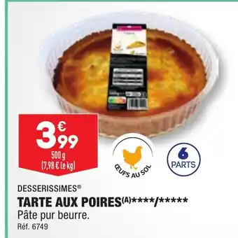ALDI TARTE AUX POIRES offre