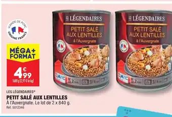 ALDI PETIT SALÉ AUX LENTILLES offre