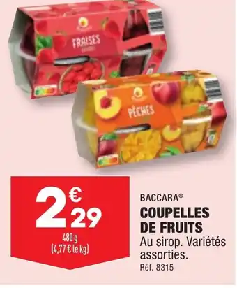 ALDI BACCARA COUPELLES DE FRUITS offre