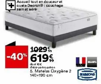 Matelas Oxygene 2 140x190 cm