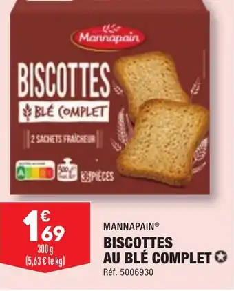ALDI BISCOTTES AU BLÉ COMPLET offre