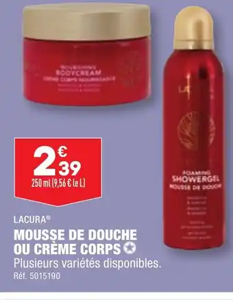 ALDI MOUSSE DE DOUCHE OU CRÈME CORPS offre