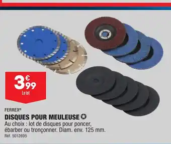 ALDI DISQUES POUR MEULEUSE offre