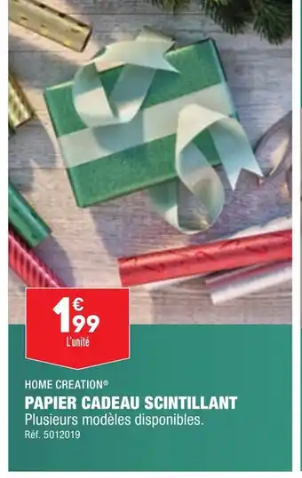 ALDI PAPIER CADEAU SCINTILLANT offre