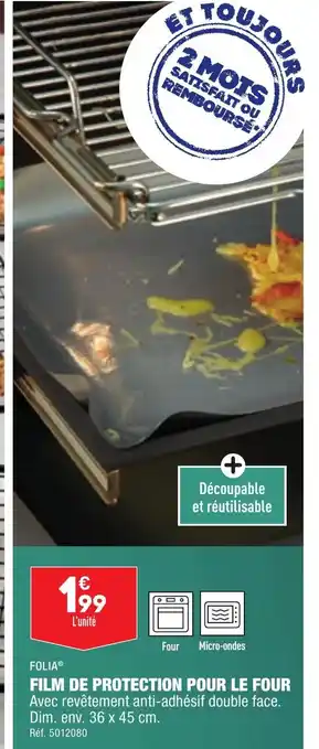 ALDI FILM DE PROTECTION POUR LE FOUR offre