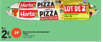 E.Leclerc PÂTE À PIZZA FINE & RECTANGULAIRE "HERTA" offre