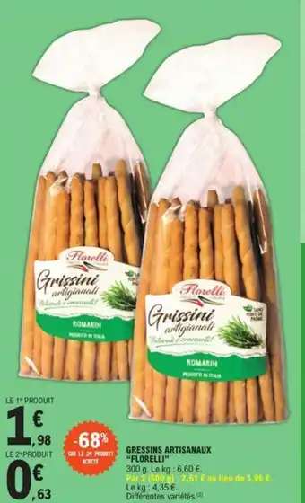 E.Leclerc GRESSINS ARTISANAUX "FLORELLI" offre
