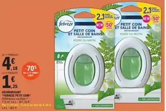 E.Leclerc DÉSODORISANT "FEBREZE PETIT COIN" offre