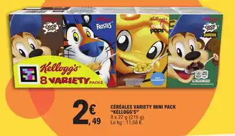 E.Leclerc CÉRÉALES VARIETY MINI PACK "KELLOGG'S" offre