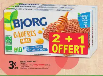 E.Leclerc GAUFRES AU MIEL BIO(²) "BJORG" offre