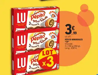 E.Leclerc PÉPITO MINIROULÉS "LU" Chocolat. offre