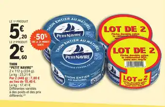 E.Leclerc THON "PETIT NAVIRE" offre