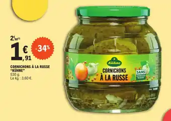 E.Leclerc CORNICHONS À LA RUSSE "KÜHNE" offre