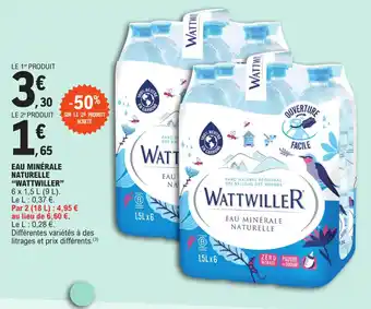 E.Leclerc EAU MINÉRALE NATURELLE "WATTWILLER" offre