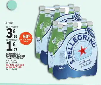E.Leclerc EAU MINÉRALE NATURELLE GAZEUSE "SAN PELLEGRINO" offre
