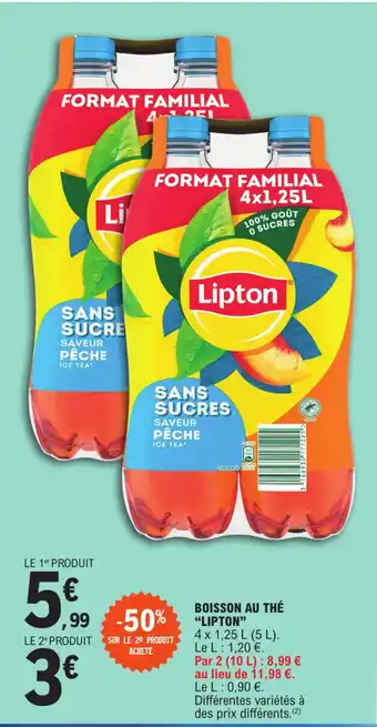 E.Leclerc BOISSON AU THÉ "LIPTON" offre