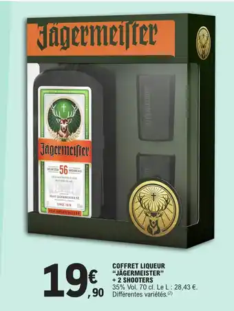 E.Leclerc COFFRET LIQUEUR "JÄGERMEISTER" offre