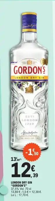 E.Leclerc LONDON DRY GIN GORDON'S offre