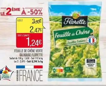 Match Feuille De Chêne Verte Ou Rouge Florette offre