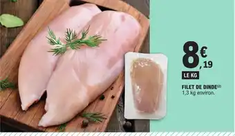 E.Leclerc FILET DE DINDE(²) offre