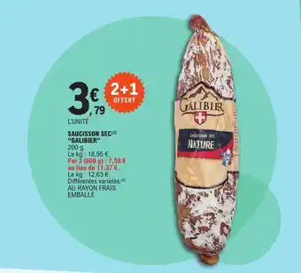 E.Leclerc SAUCISSON SEC (2) "GALIBIER" offre