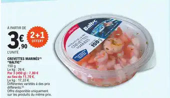 E.Leclerc CREVETTES MARINÉS(4) "BALTIC" offre