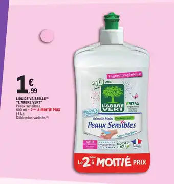 E.Leclerc LIQUIDE VAISSELLE(2) "L'ARBRE VERT" offre