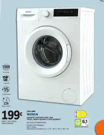 E.Leclerc LAVE LINGE offre