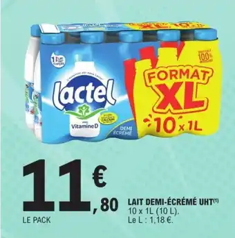 E.Leclerc LAIT DEMI-ÉCRÉMÉ UHT(¹) offre