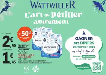 E.Leclerc EAU MINERALE NATURELLE WATTWILLER offre