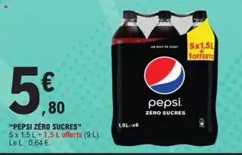E.Leclerc "PEPSI ZÉRO SUCRES" offre